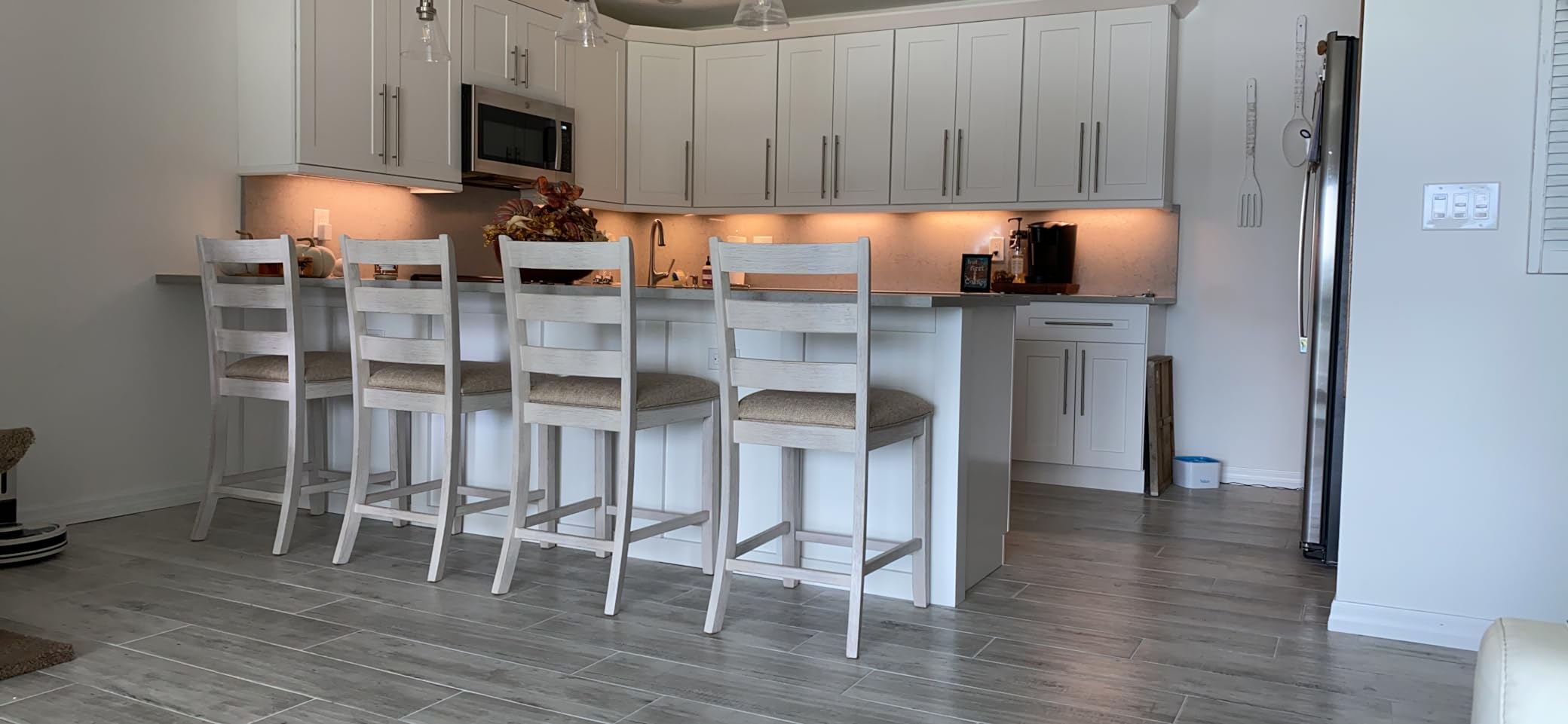 Signature Design by Ashley Counter Height Barstools, Set of 2, Farmhouse customer photo 2