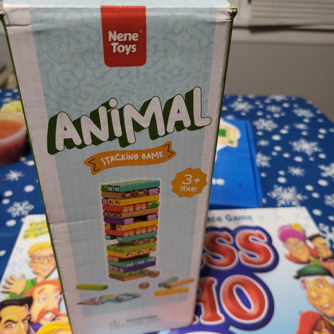Nene Toys Wooden Tumble Tower Game with Animals & Colors, 4-in-1 Educational Family Board Game for Kids Ages 3-9, Creativity & Cognitive Skills Booster - Gift for Boys Girls 3+ Years customer photo 2