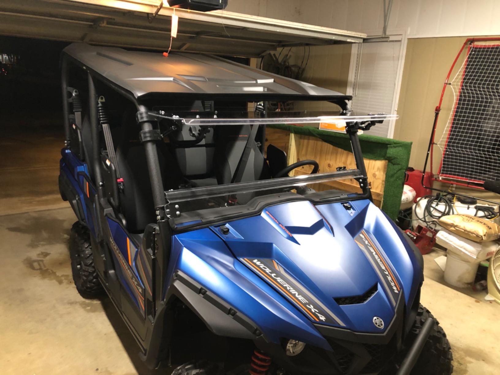 SuperATV Scratch Resistant 3-in-1 Flip Windshield for Yamaha Wolverine X2/X4 (See Fitment) | USA Made | 1/4