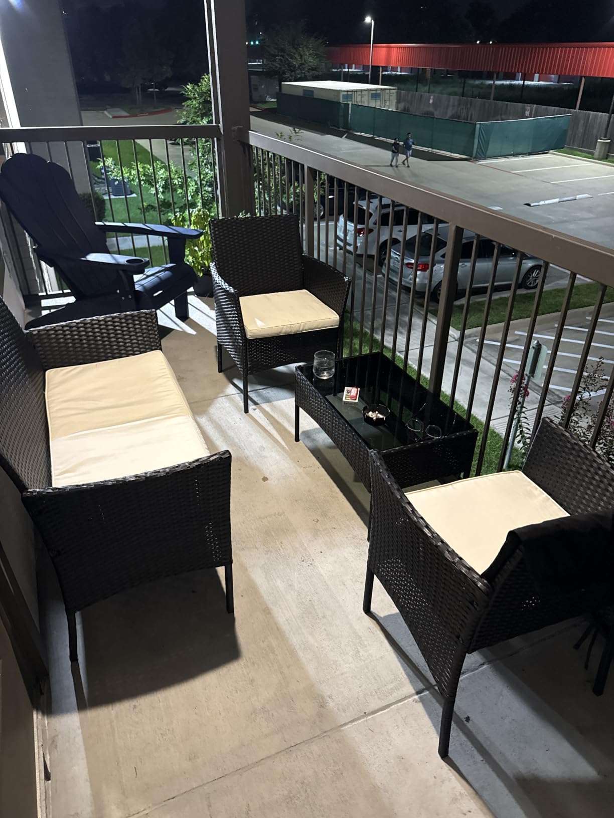 FDW 4-Piece Patio Furniture Set | Black | Outdoor Wicker Furniture customer photo 2