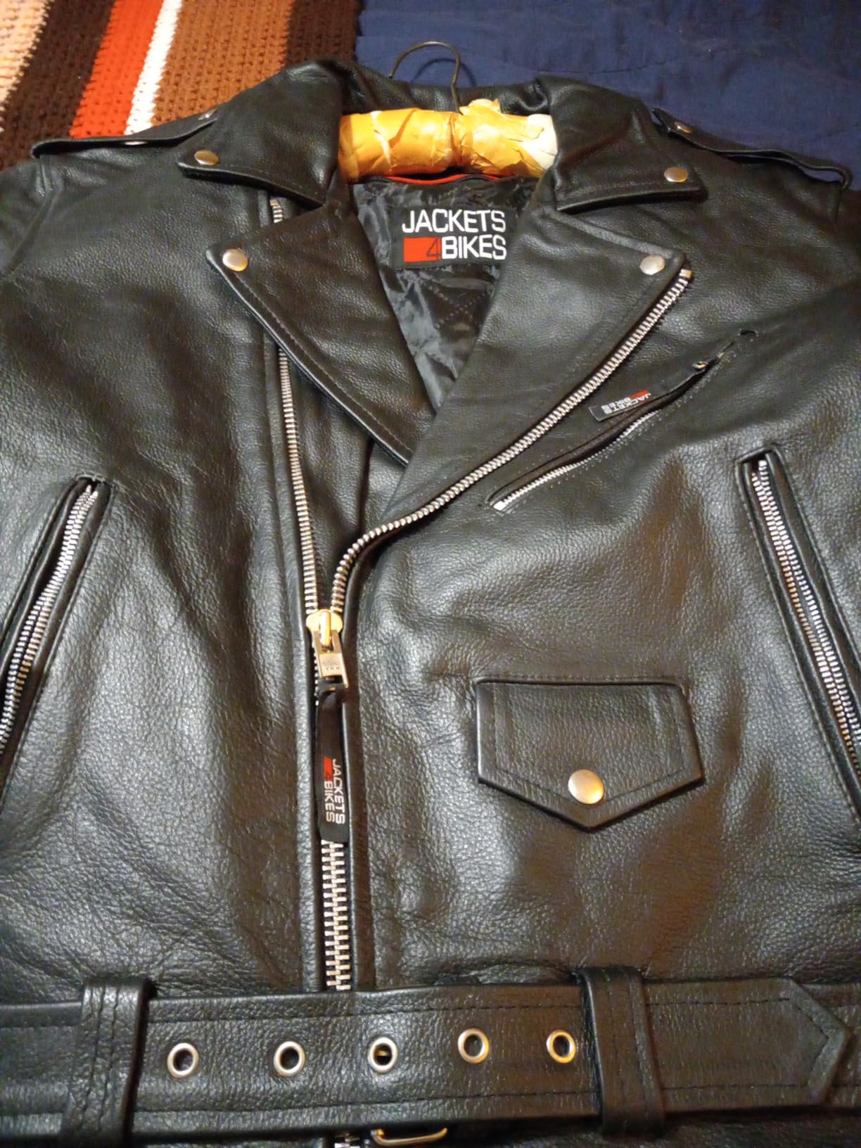 ICONIC Motorcycle Jacket for Men, Premium Buffalo Leather, Insulated Liner, Classic Side Laces, Cruiser Biker Black L customer photo 2