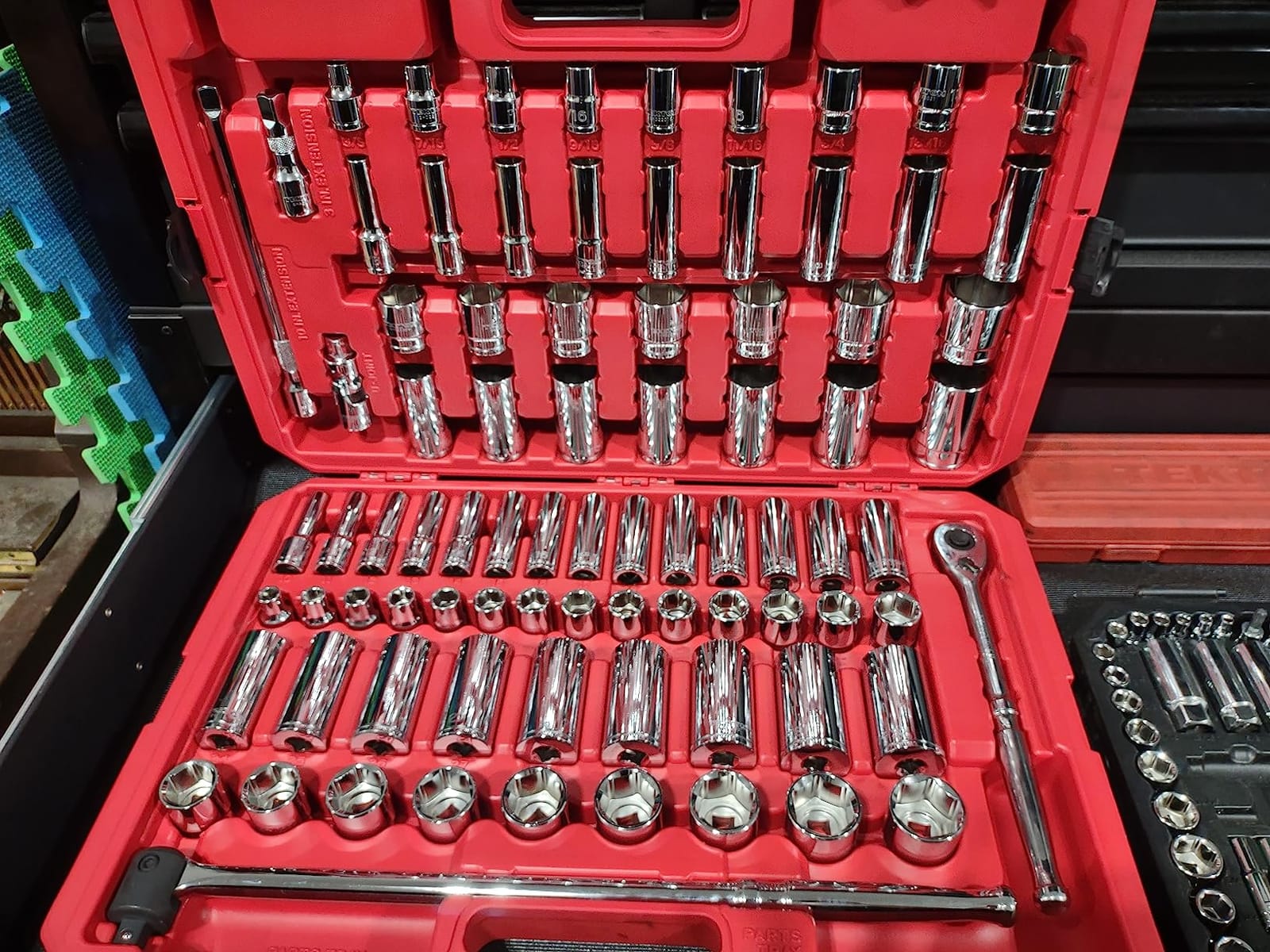 TEKTON 1/2 Inch Drive 6-Point Socket Ratchet Set, 83-Piece | SKT25302 | (3/8 - 1-5/16 in., 10 - 32 mm), Shallow and Deep, Case customer photo 1