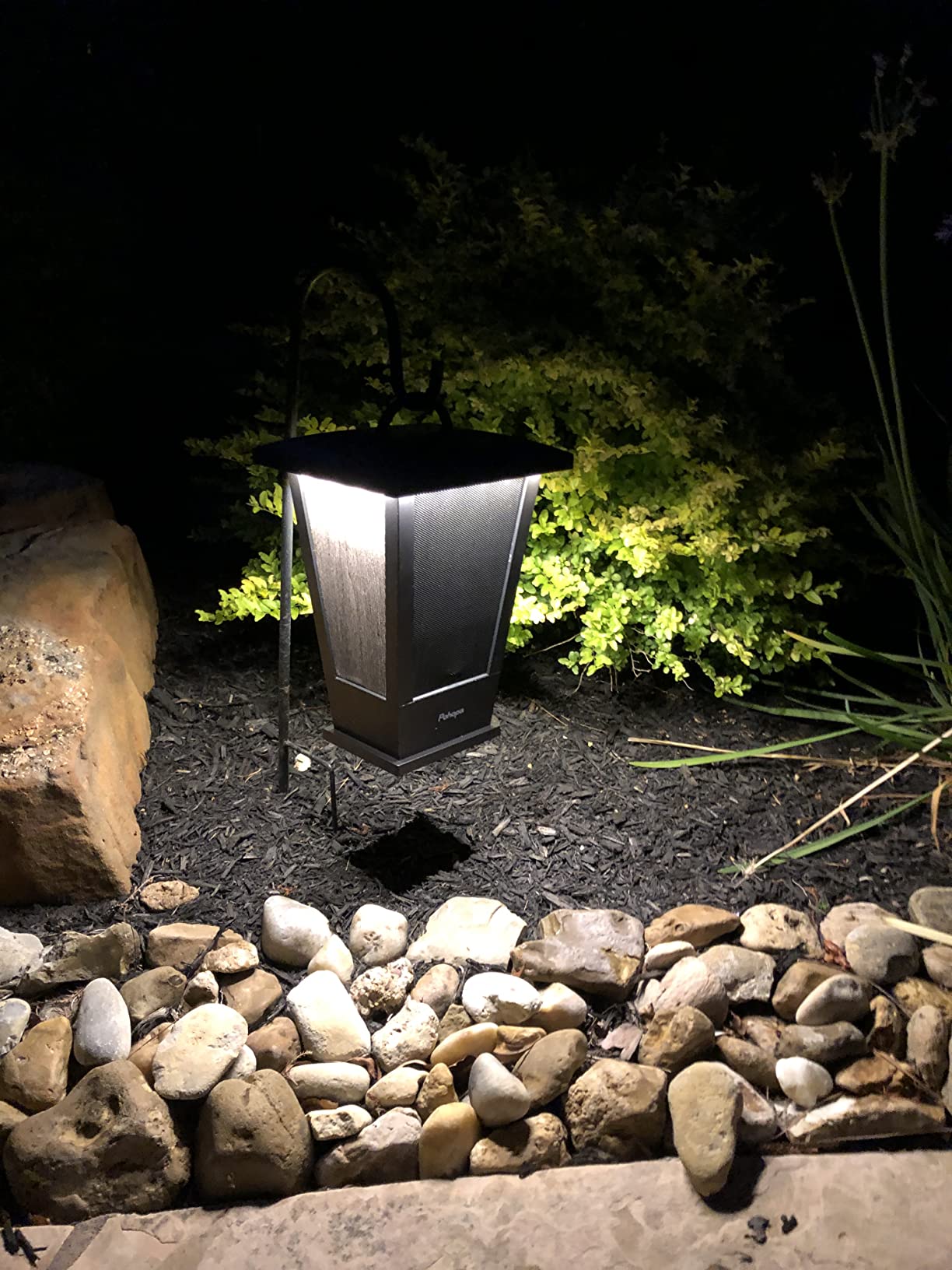 pohopa Bluetooth Speakers Waterproof, 2 Packs True Wireless Stereo Sound 20W Dual Pairing Lantern Indoor Outdoor Speakers with 20 Piece LED Lights, Rich Bass, Pinao Black customer photo 2