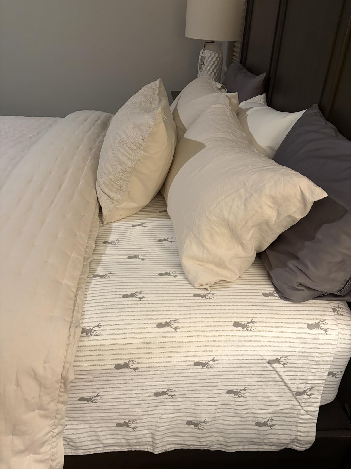 Eddie Bauer - Flannel Sheets Queen Size, Anti-Pilling & Wrinkle Resistant Cotton, Touchably Soft for All-Season Comfort - Bed Sheets with Matching Pillowcases & Fitted Sheet (Deer Hollow Green) customer photo 2