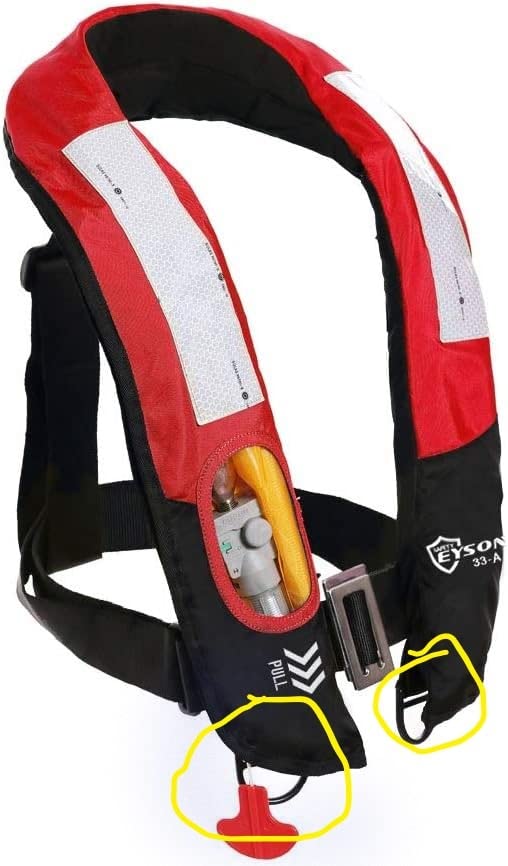 Eyson Inflatable Life Jacket Life Vest Highly Visible Automatic customer photo 1