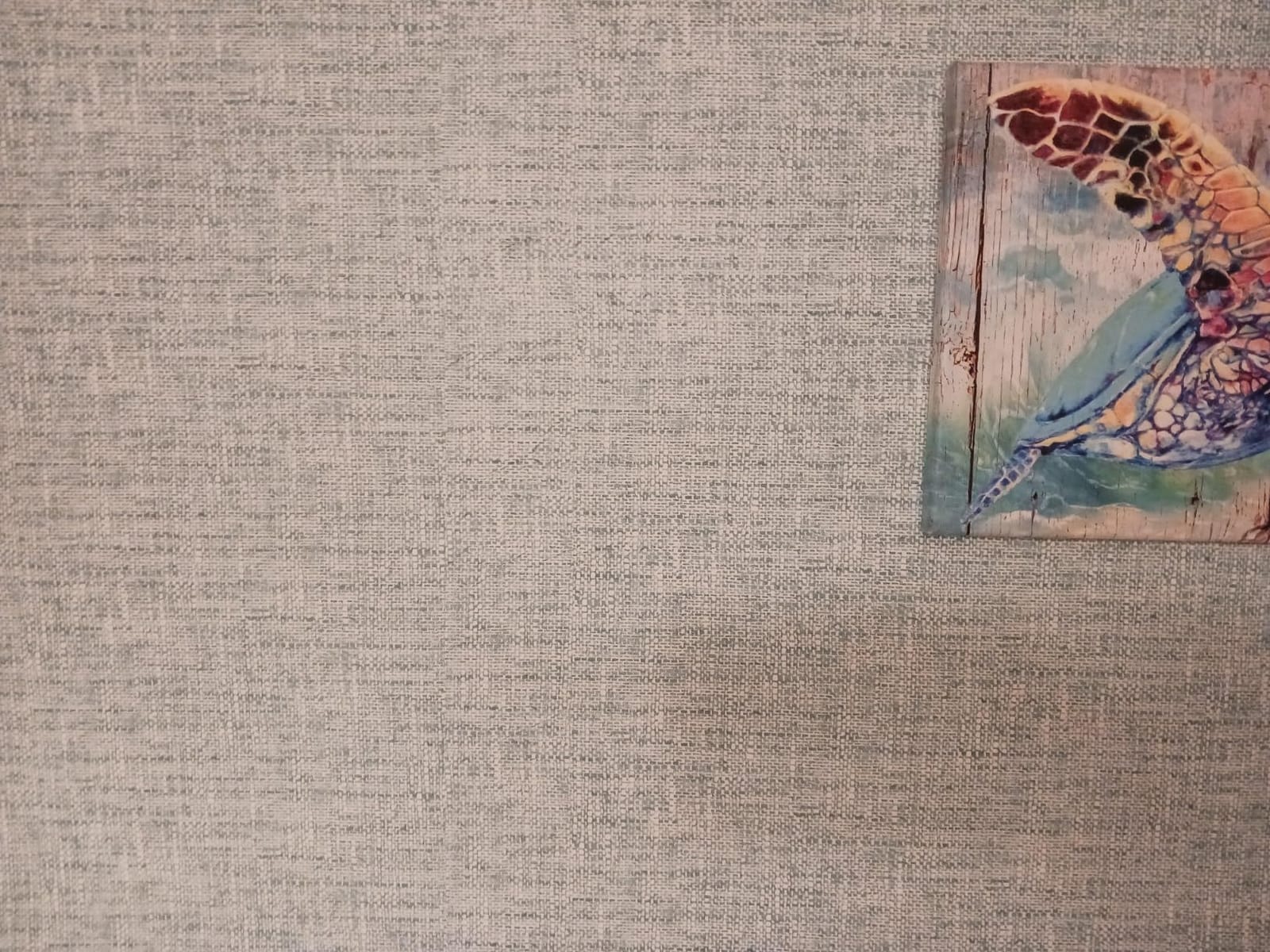 NuWallpaper Poplin Texture Peel and Stick Wallpaper, Grey, Textured Removable Wallpaper, 20.5 in x 18 ft customer photo 2