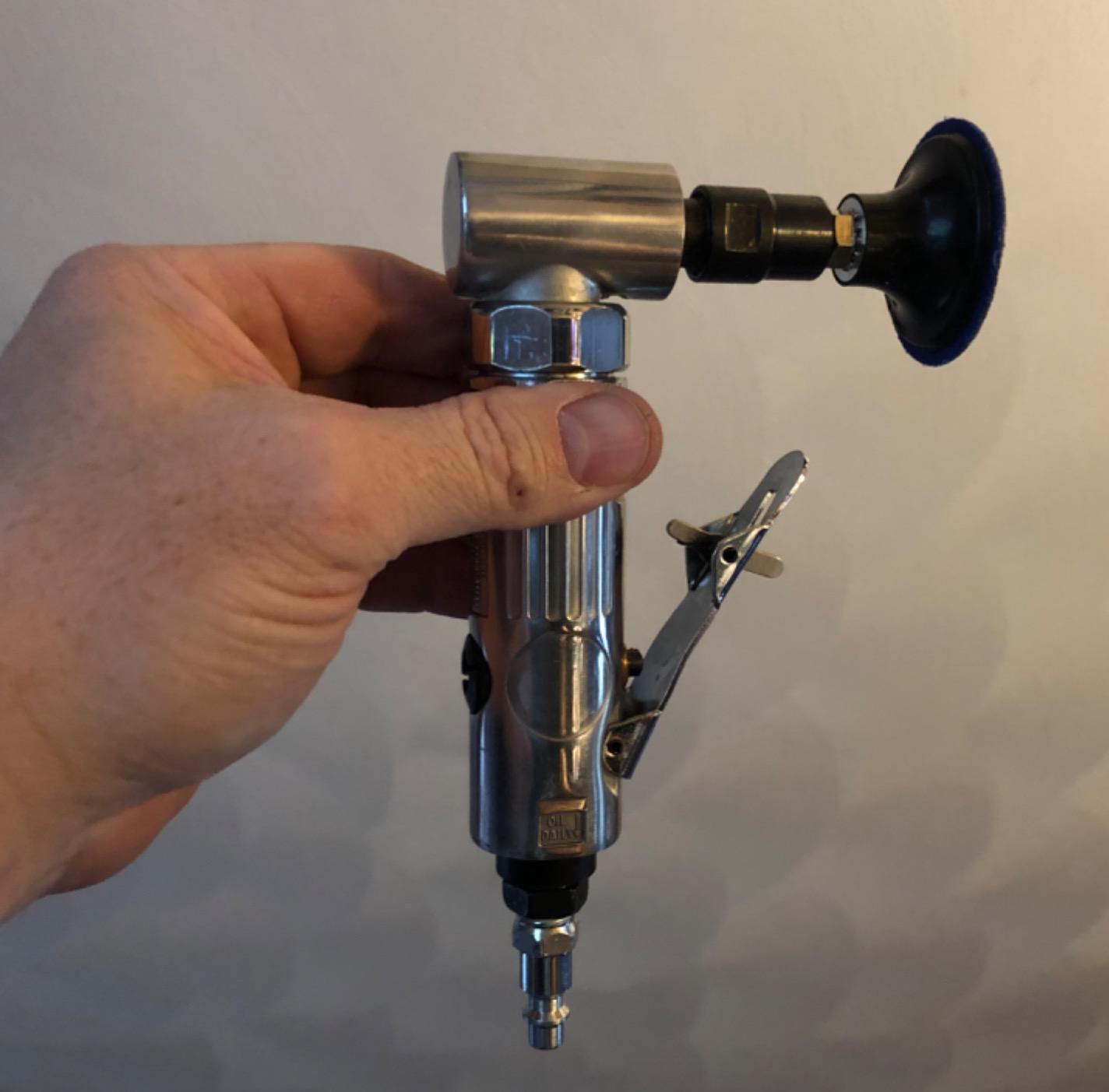 1/4-Inch 90° Angle Air Die Grinder, Mini Pneumatic Angle Die Grinder, Compact Air-Powered Grinder for Grinding, Polishing, Porting, and Deburring - Polished Finish customer photo 2
