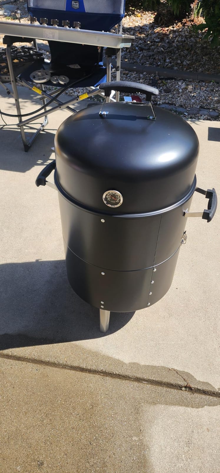 Realcook Vertical 17 Inch Steel Charcoal Smoker, Heavy Duty Round BBQ Grill customer photo 2