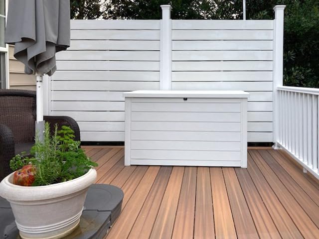 Keter XXL 230 Gallon Deck Storage Box Outdoor Patio Container ~ White customer photo 1