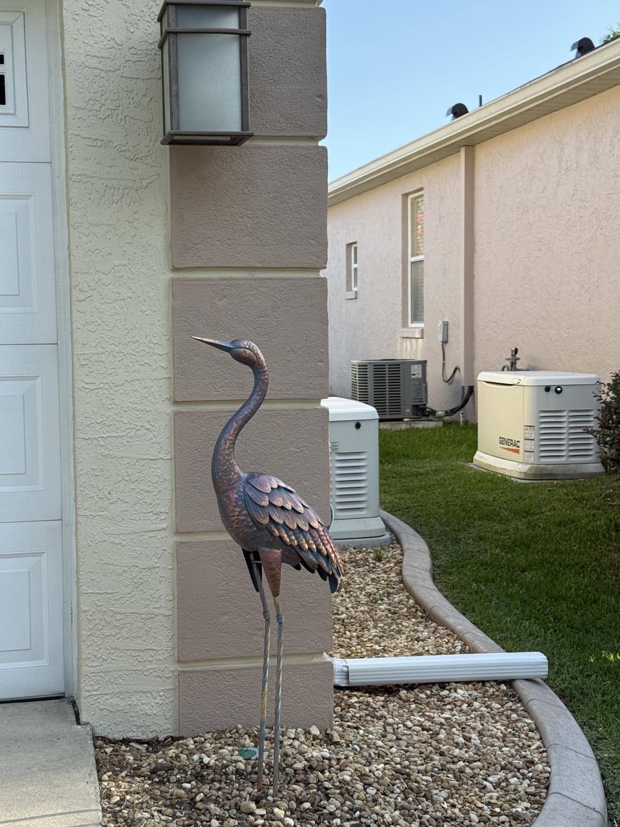 chisheen Outdoor Garden Crane Statues and Sculptures Metal Yard Art Statue for Garden Decoration Large Size customer photo 2