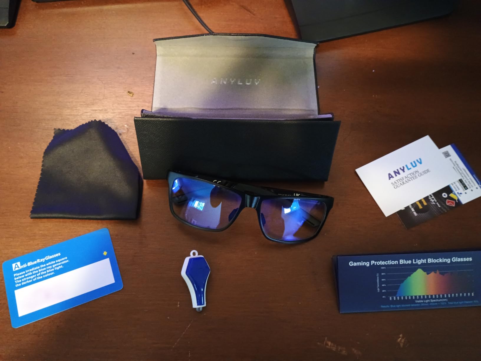 ANYLUV Blue Light Blocking Glasses Men Computer Gaming Glasses Lightweight Al-Mg Metal Anti Eyestrain Eye Protection customer photo 2