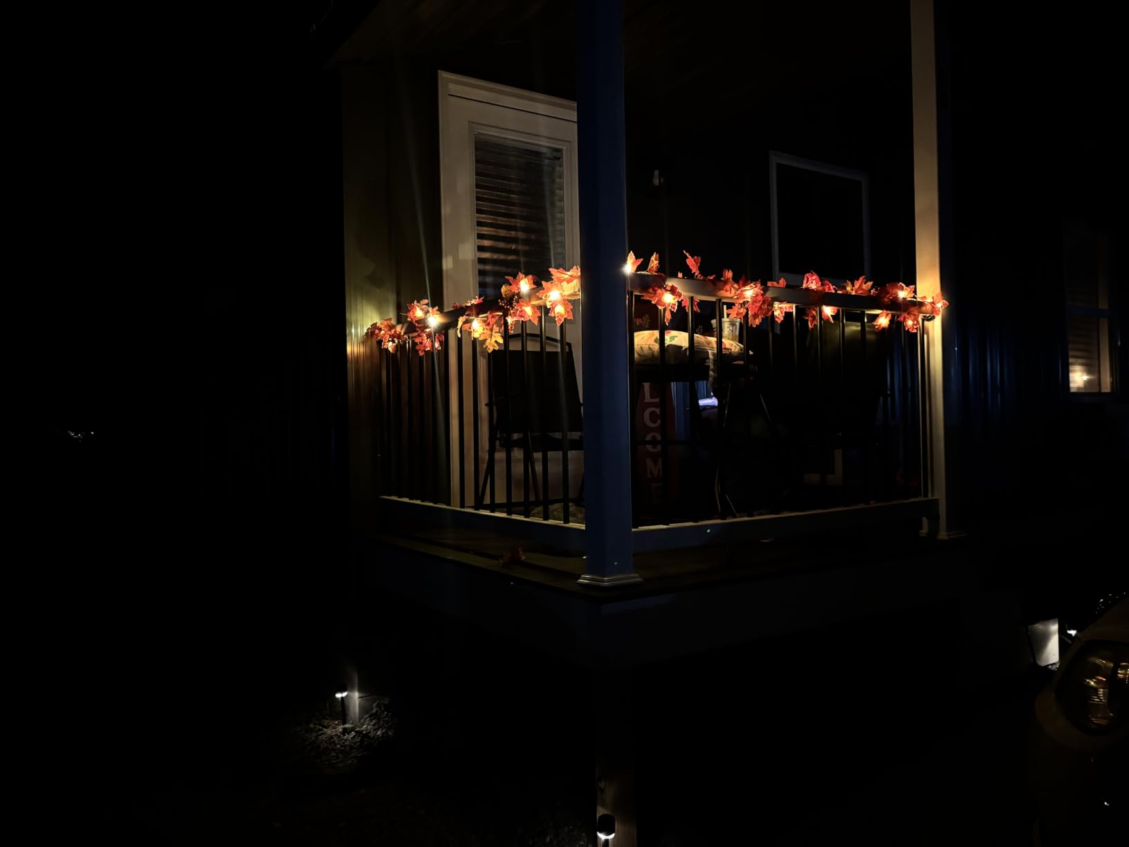 Fall Decor 2 Pack Fall Garland with Lights Enlarged Maple Leaves 20Ft 40LED customer photo 1