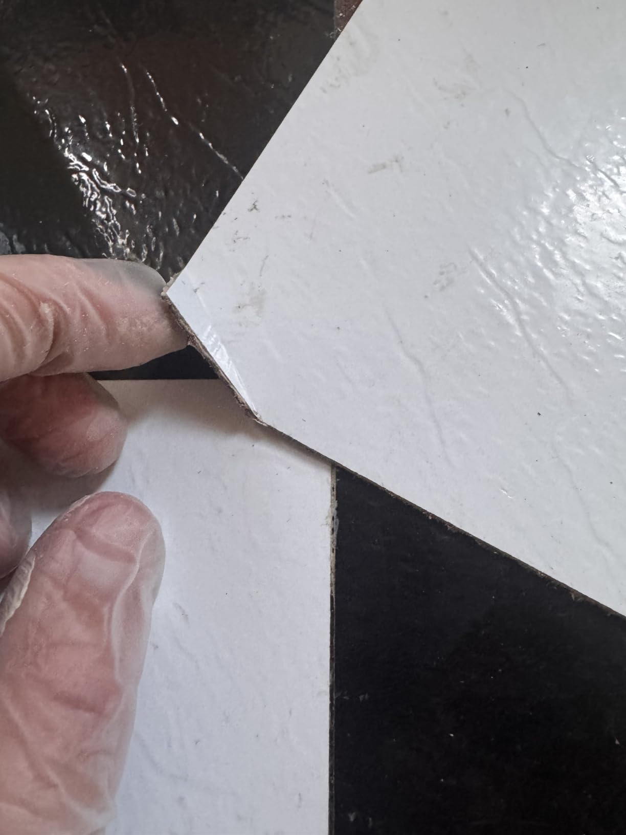 Nexus Self Adhesive 12-Inch Vinyl Floor Tiles, 20 Tiles, 12 x 12 in | Decorative Tile Format: Dimensional Tile Texture Adds Coordinated Finish Detail. customer photo 1