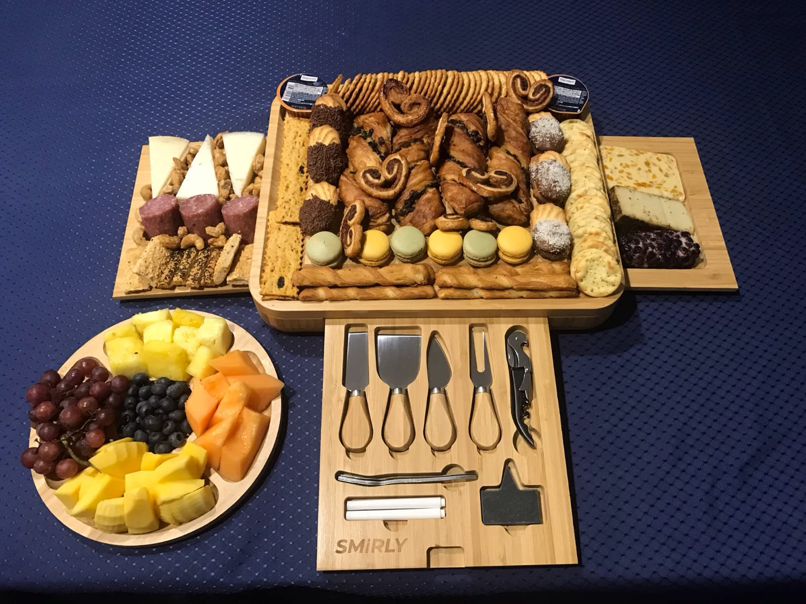 SMIRLY Charcuterie Boards Set, Large Cheese Board Set, Bamboo customer photo 1