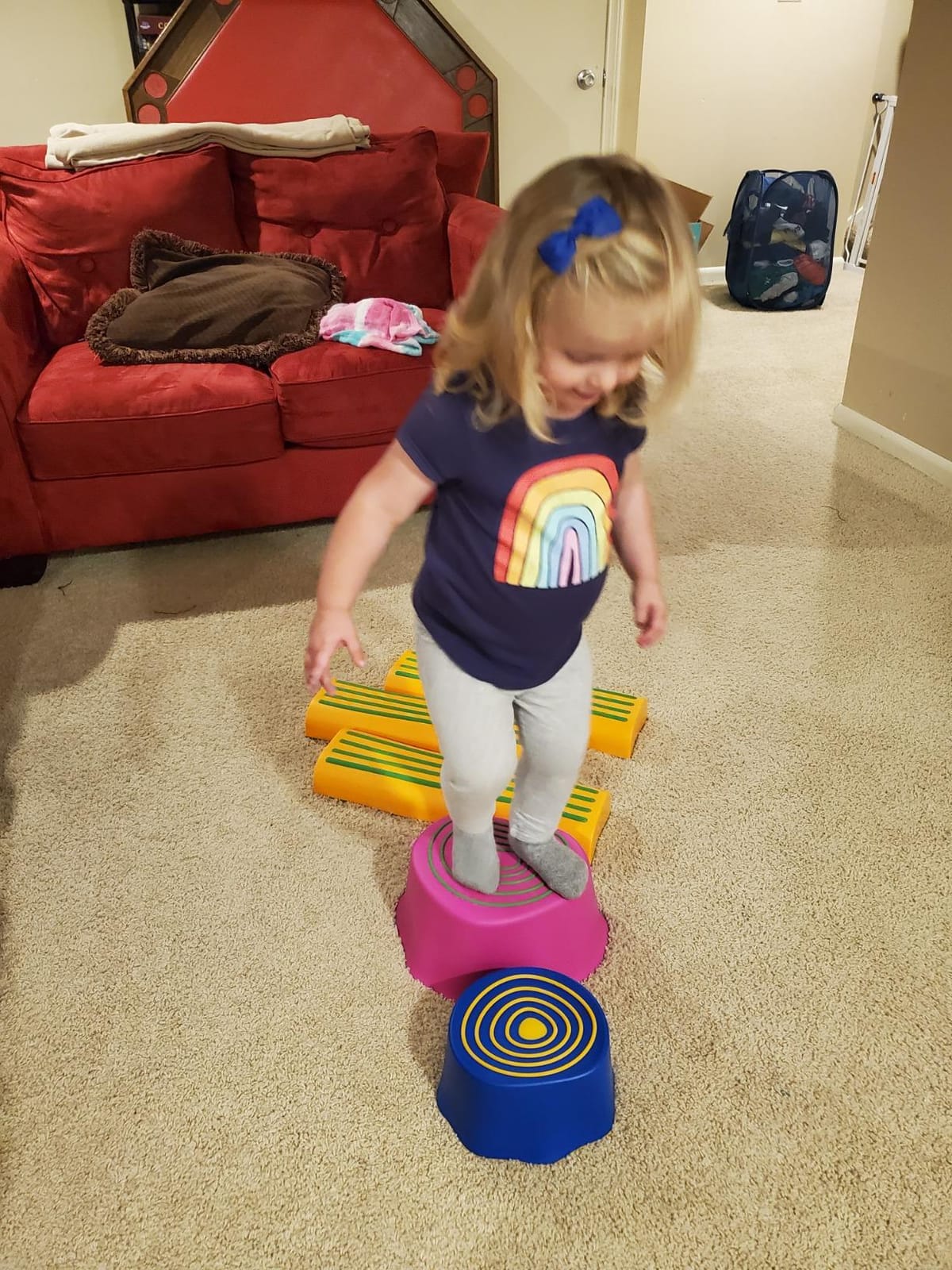 edxeducation Step-a-Trail - 6 Piece Backyard Obstacle Course for Kids - Indoor and Outdoor - Build Coordination and Confidence - Physical and Sensory Play customer photo 2