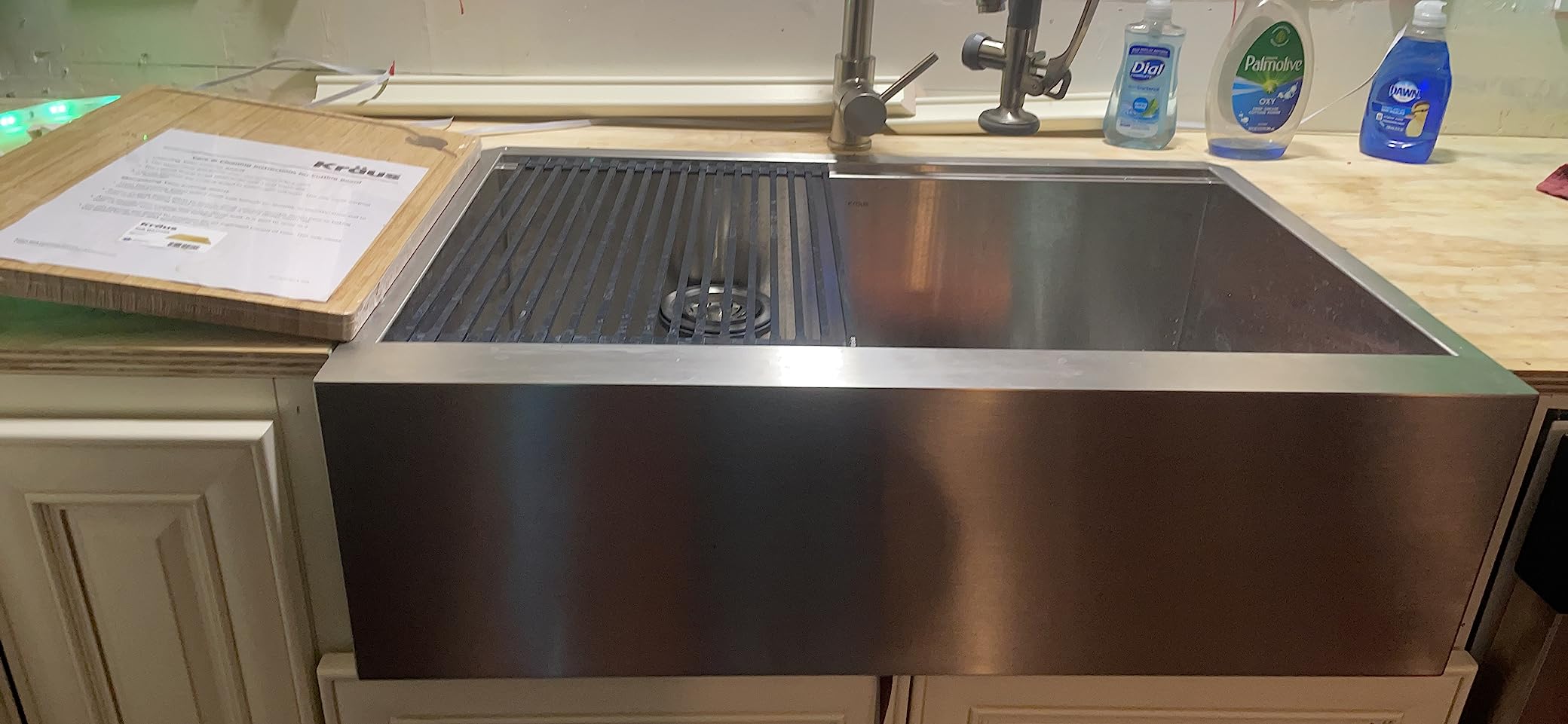 Kraus Kore 33-Inch Farmhouse Workstation with In Sink Dish Drying Rack, Stainless Steel Kitchen Sink, KWF410-33 customer photo 1