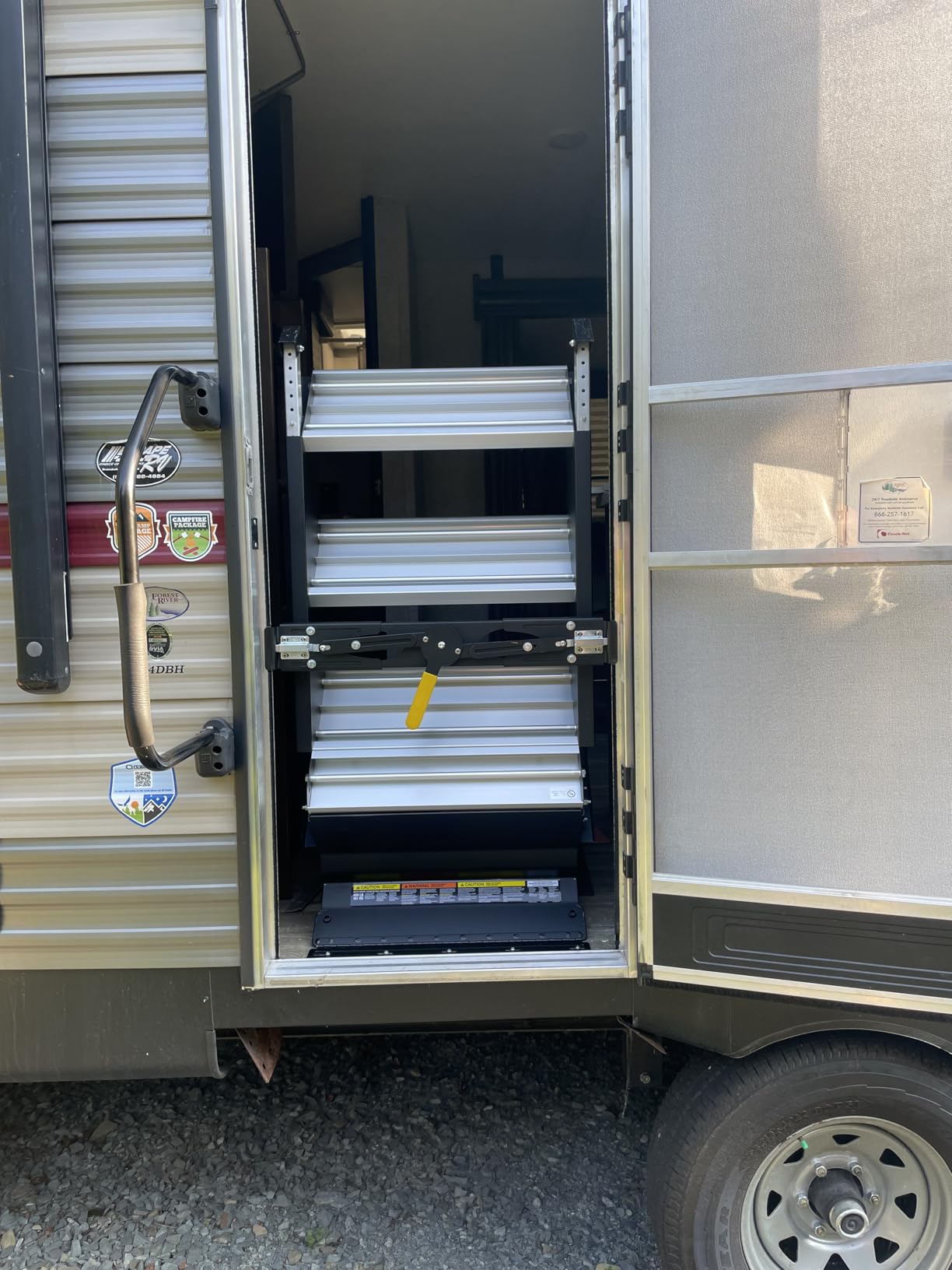 Lippert Components - 791572 Solid Step Triple Step for RV and Travel Trailer Entry Doorway Black 26-inch customer photo 2