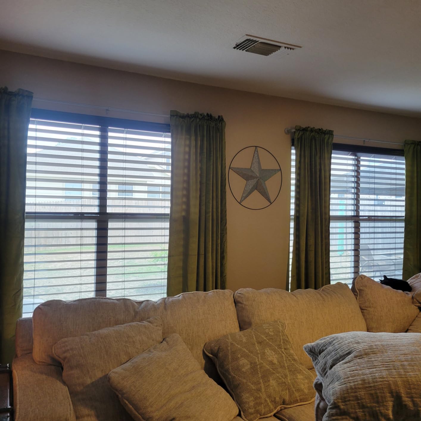 Roslynwood Olive Green Velvet Curtains W52 x L84 inches Long, 2 Panels customer photo 2