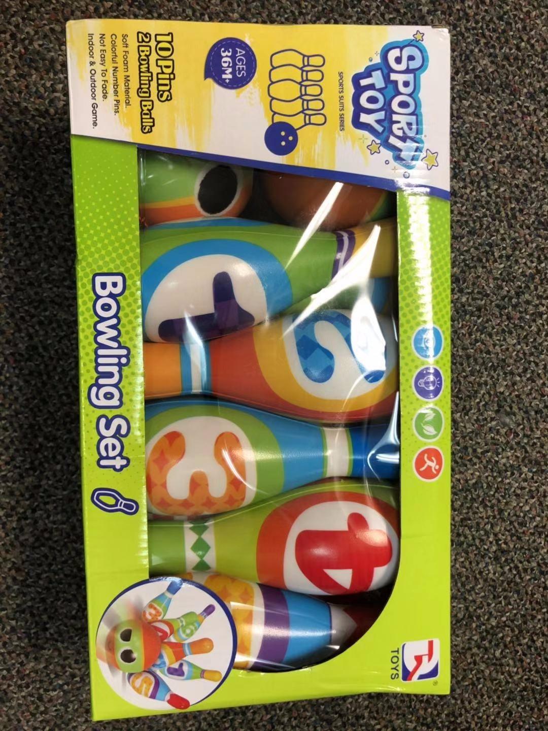 AugToy Kids Bowling Toy Set, Toddler Indoor Outdoor Activity Play Game Toys for Boy Girl, Soft 10 Foam Bowling Pins & 2 Balls, Educational Children Birthday Party Gifts customer photo 2