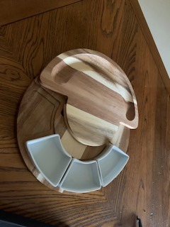 ChefSofi Charcuterie Board Set and Cheese Serving Platter - Made from Acacia Wood - US Patented 13 inch Cheese Board and Knife Set for Entertaining and Serving - 4 Knives and 4 Bowls customer photo 2