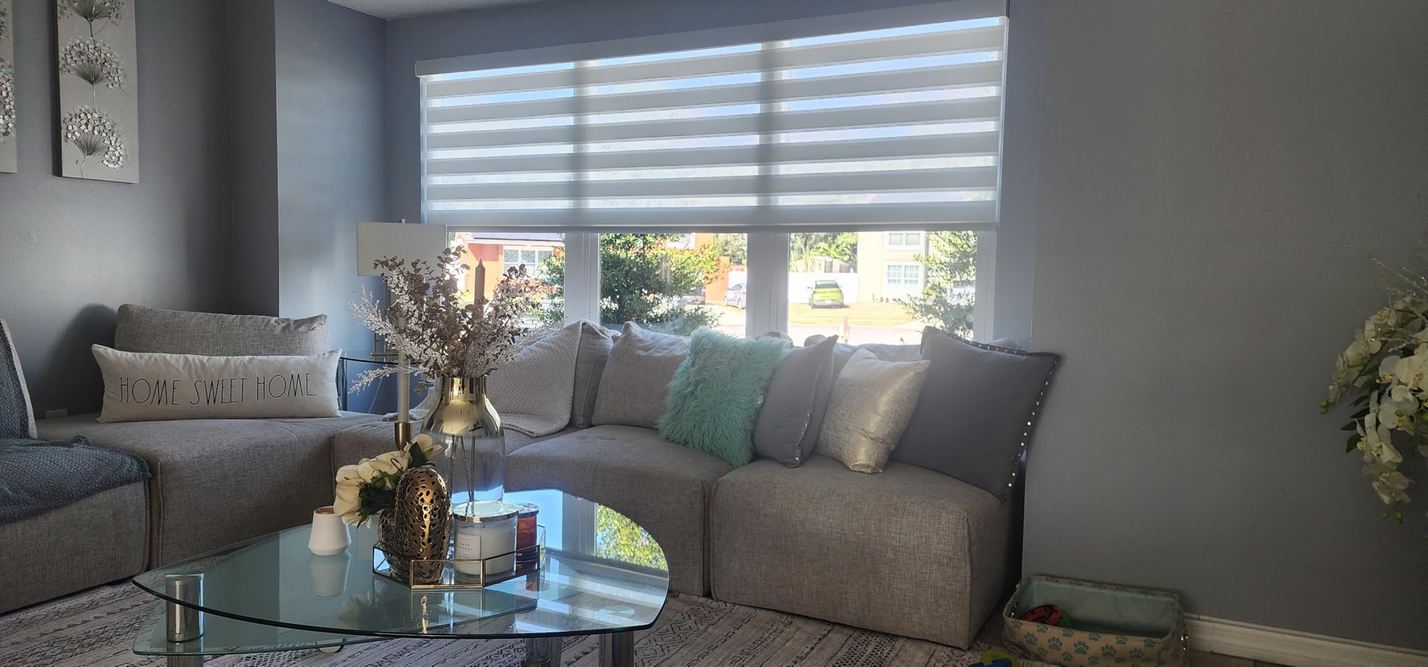 Yoolax Motorized Zebra Blinds with Remote, Room Darkening Smart Blinds customer photo 1