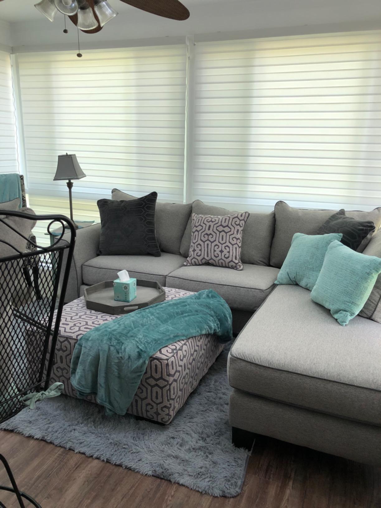 Yoolax Motorized Zebra Blinds with Remote, Room Darkening Smart Blinds customer photo 2