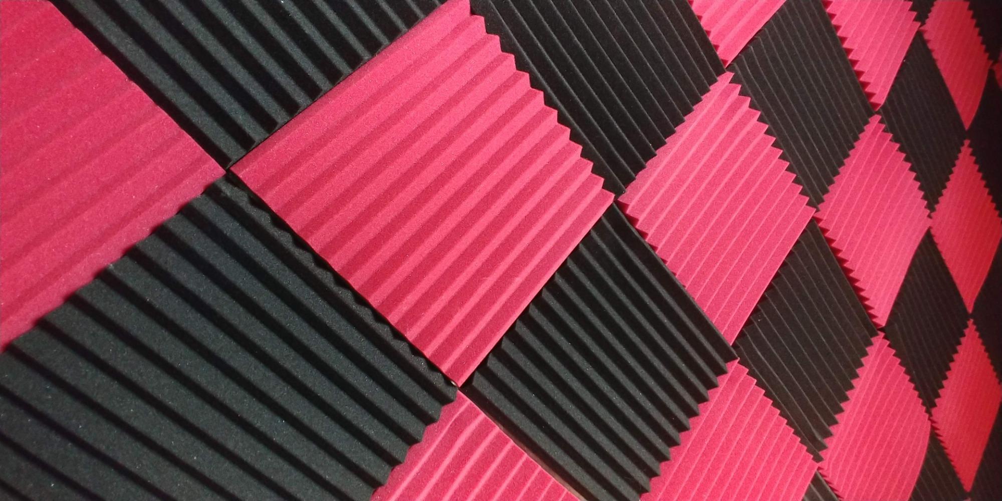 96 Pack Blue/black Absorb the echo Acoustic Foam Panel Wedge Studio Soundproofing Wall Tiles 12