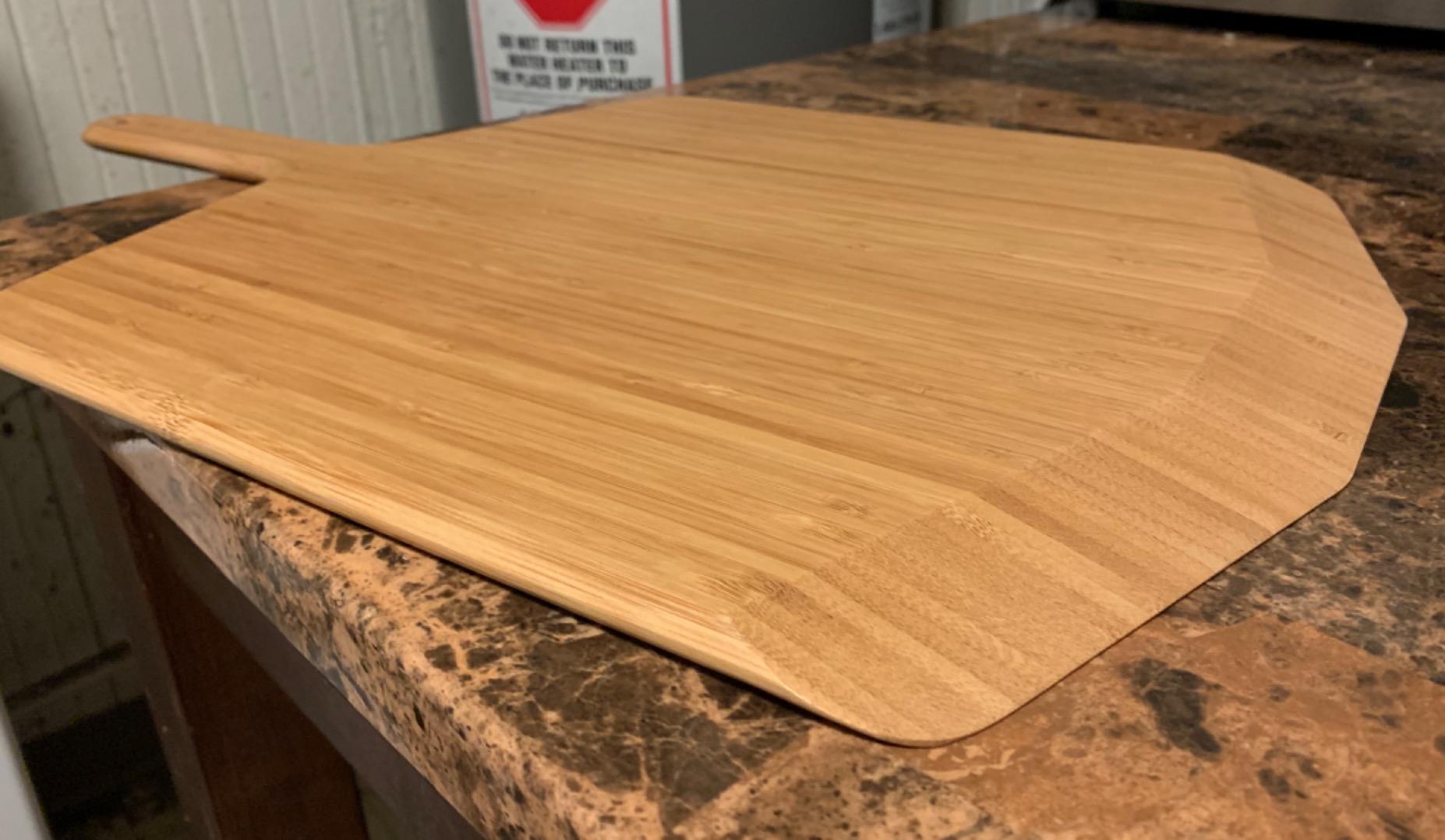 Ooni 14” Bamboo Pizza Peel – 14 Inch Wooden Pizza Spatula Paddle, Pizza Cutting Board, Pizza Oven Accessories, Pizza Tools, Pizza Peel Wood, Pizza Board customer photo 1