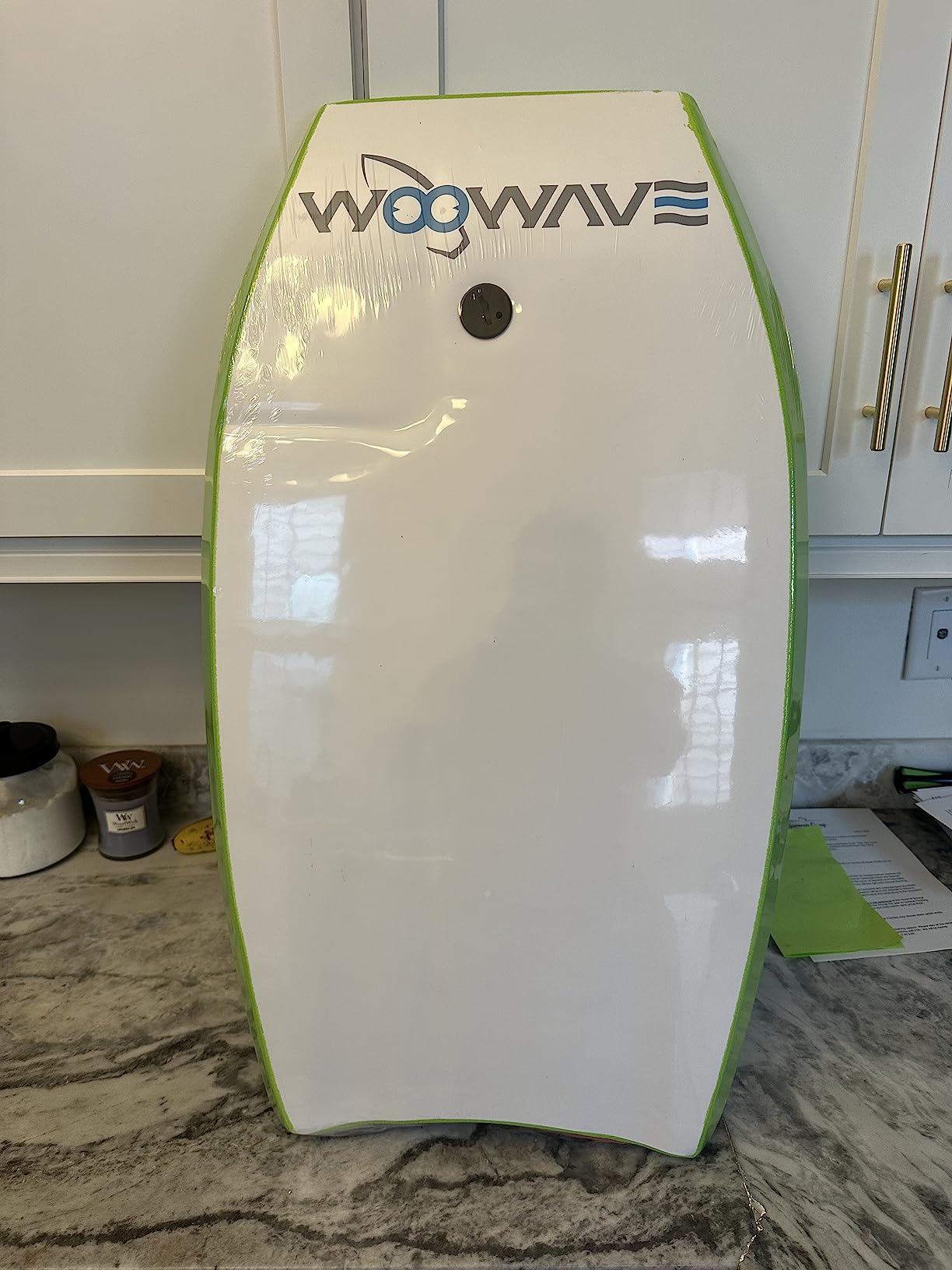 WOOWAVE Bodyboard 33-inch/36-inch/41-inch Super Lightweight Body Board with Coiled Wrist Leash, Swim Fin Tethers, EPS Core and Slick Bottom, Perfect Surfing for Kids Teens and Adults customer photo 1