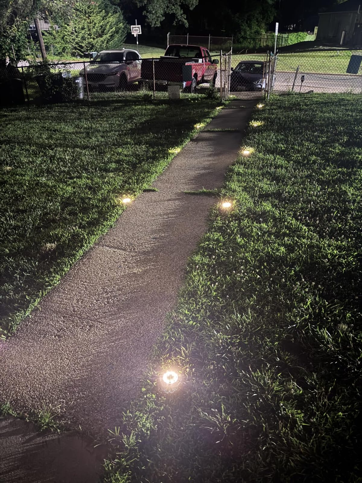 INCX 12 Pack 4.6 Inch Solar Ground Lights Outdoor, Waterproof, Cold White customer photo 1