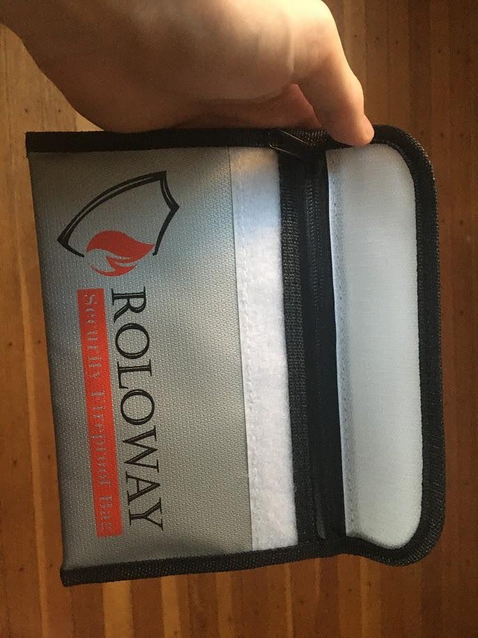 ROLOWAY Small Fireproof Bag (5 x 8 inches), Non-itchy Fireproof Money Bag for Cash, Valuables, Passport, Currency & Keys (2-Pack) customer photo 2