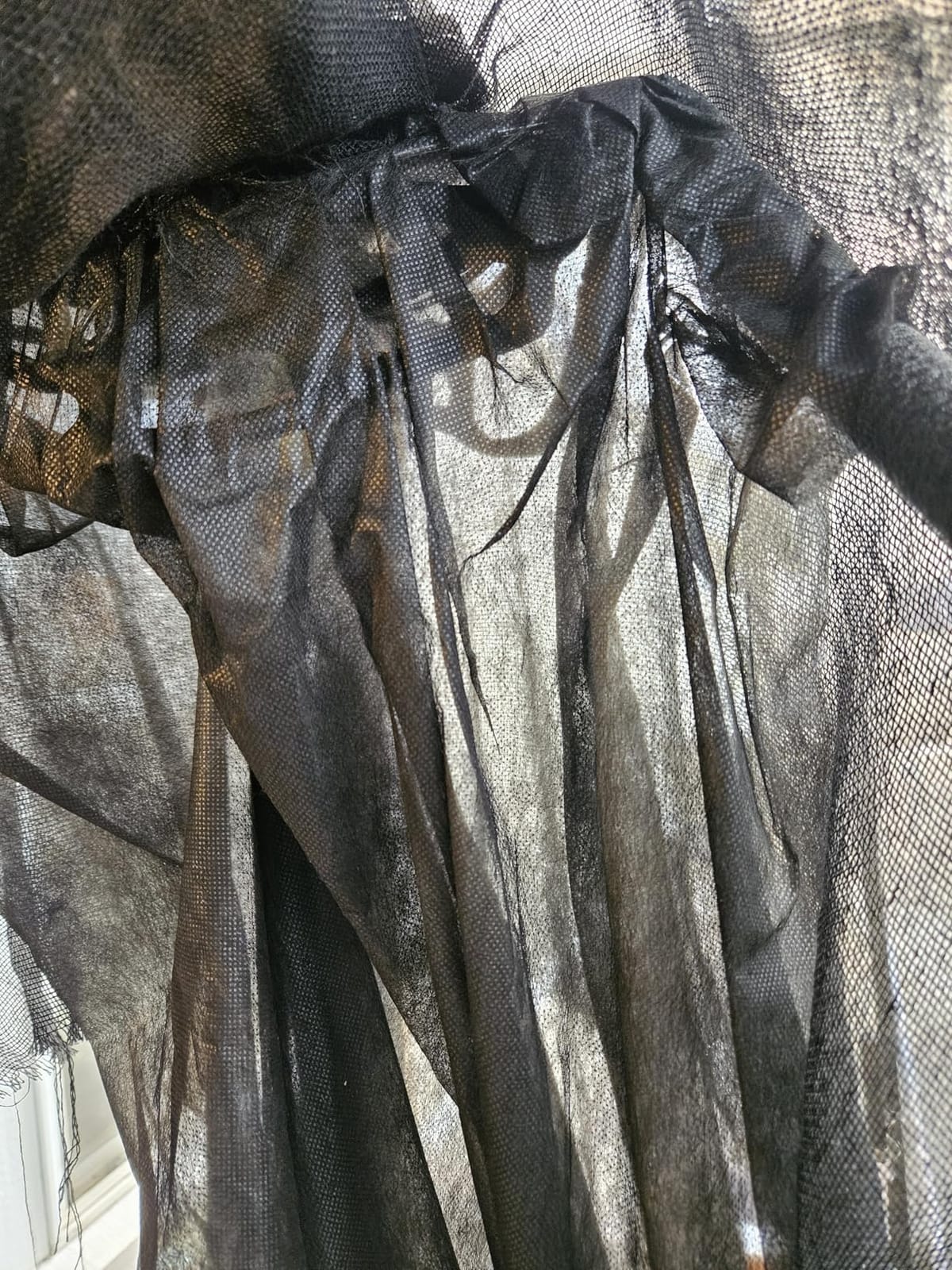 Haunted Hill Farm Life-Size Scary Grim Reaper with Chain, Halloween Animatronic with Touch Activated Lights and Sounds, Battery Operated Indoor or Covered Outdoor Halloween Decorations, Halloween Prop customer photo 2