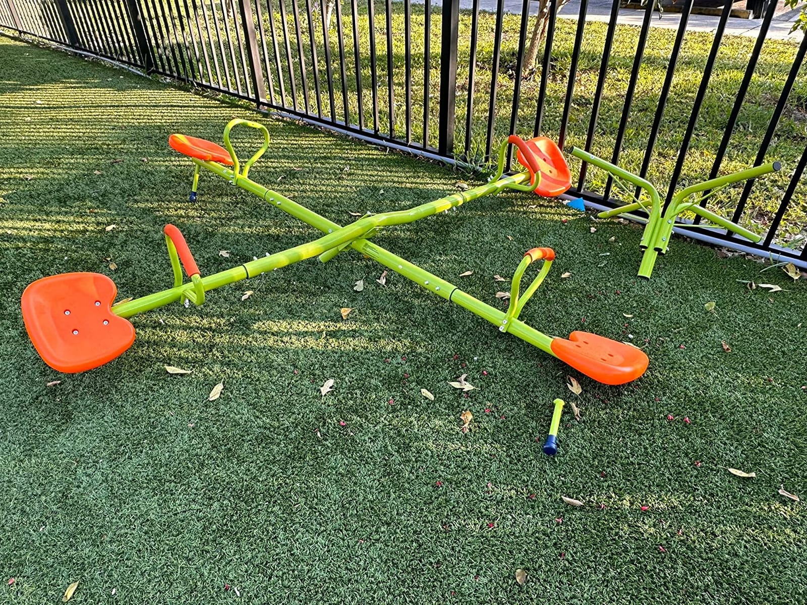 Nova Microdermabrasion Kids Seesaw Swivel Teeter Totter Home Playground Equipment, 360 Degrees Rotating Safe, Outdoor Fun for Kids, Toddlers, Boys, Children (4 Seats) customer photo 1