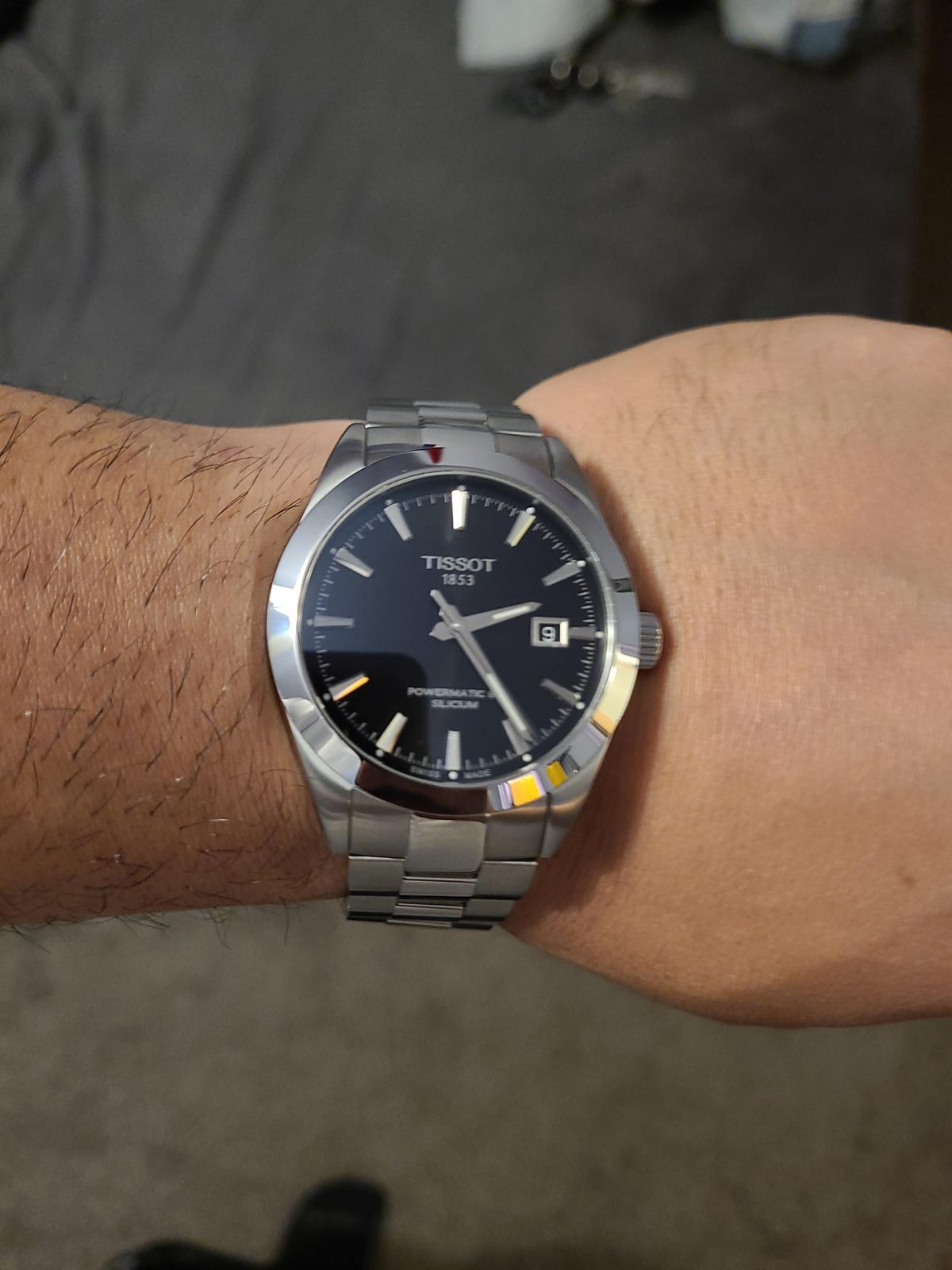 Tissot Mens Gentleman Stainless Steel Dress Watch Grey T1274071105100 customer photo 1