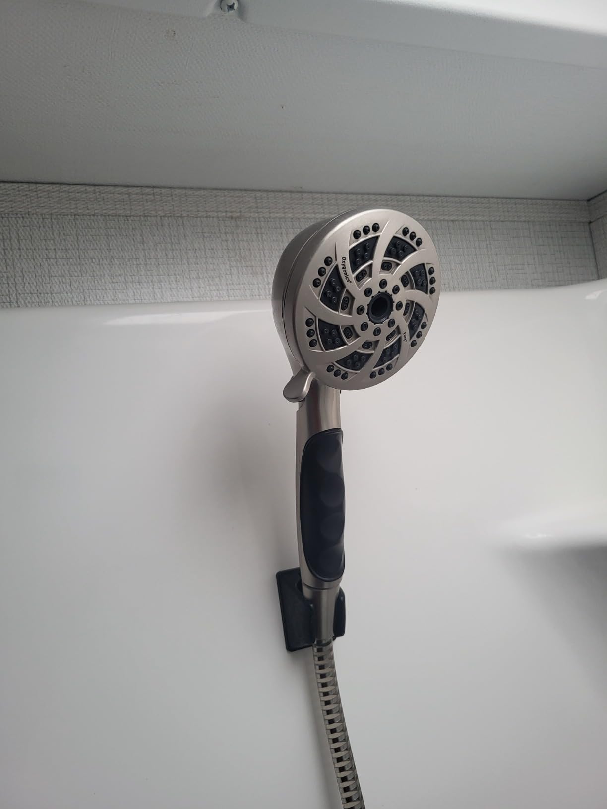 ETL Oxygenics 92489 Fury RV Handheld Shower - Brushed Nickel, 72 inch Hose length customer photo 2