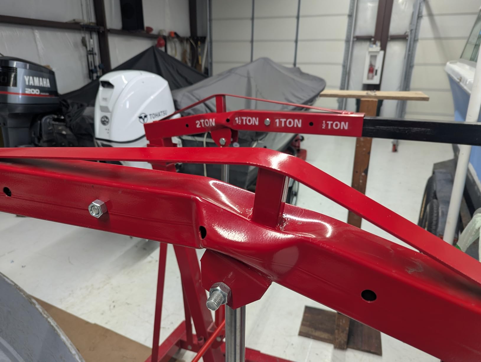 2 Ton Hydraulic Engine Hoist Crane, 4400LBS Folding Cherry Picker customer photo 2