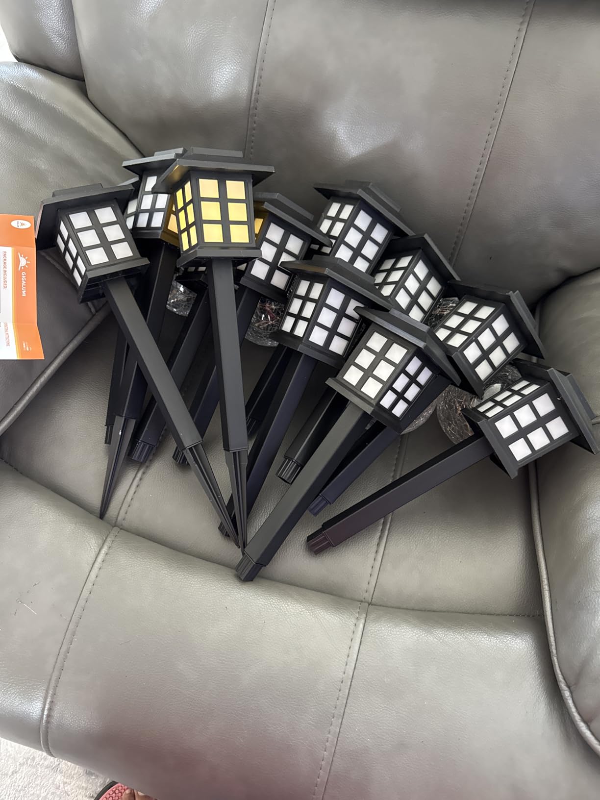 GIGALUMI Solar Lights Outdoor Waterproof 12 Pack, LED Garden Decor customer photo 1