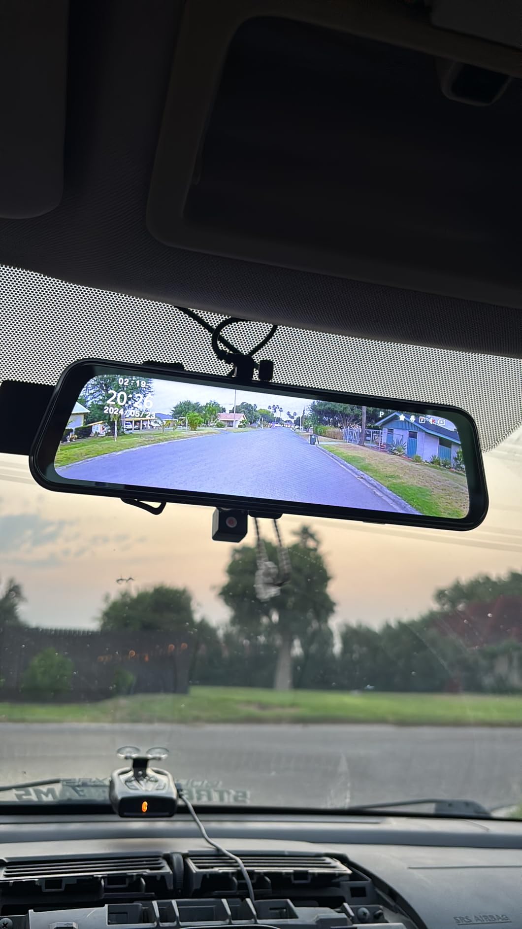 Upgraded 10'' Rear View Mirror Camera Mirror Dash Cam Front and Rear 1080P Backup Camera Full Touch Screen w Loop Recording, G-Sensor Night Vision 170° Wide Angle customer photo 2