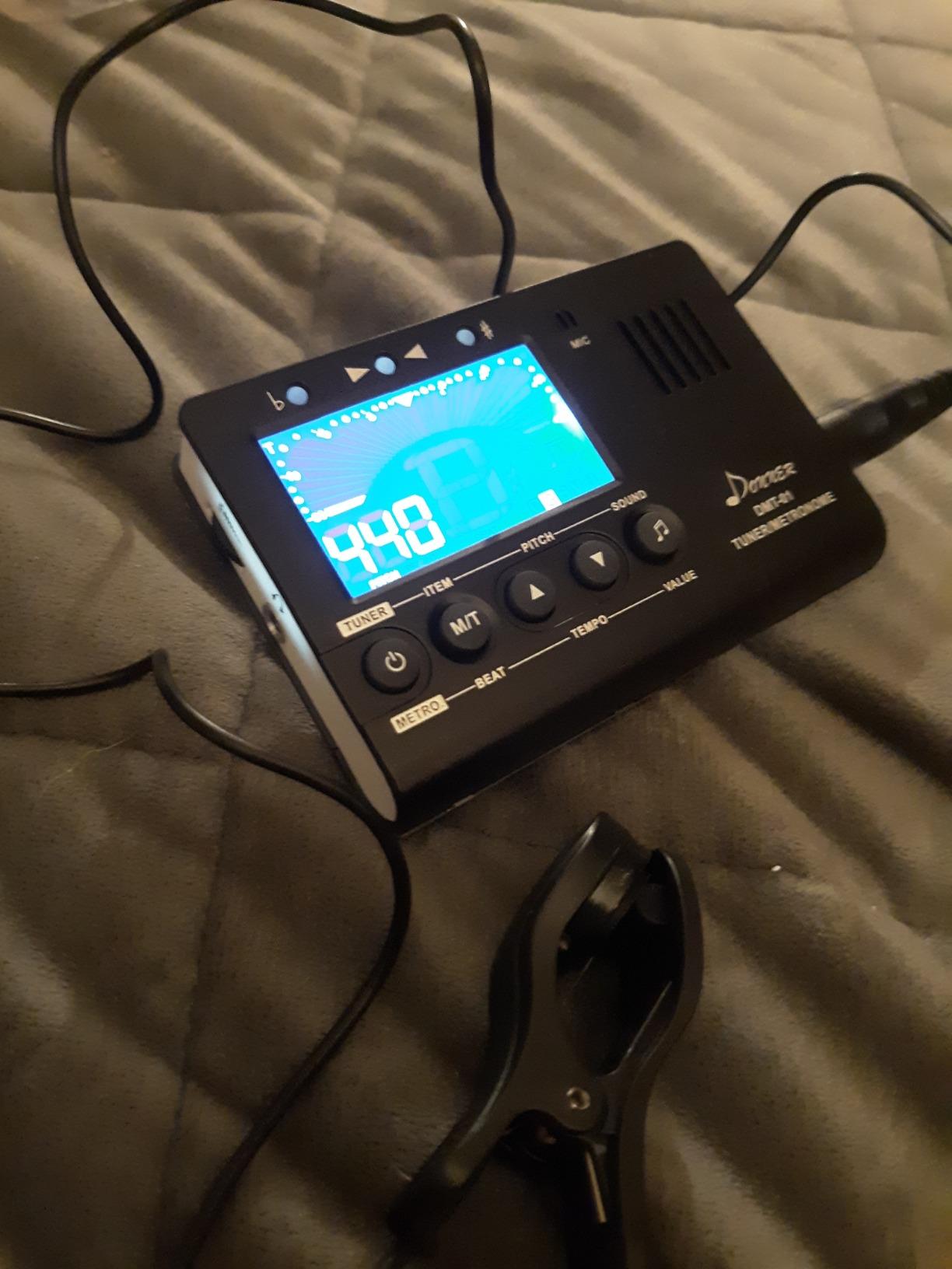Donner Metronome Tuner for All Instruments - Guitar, Bass, Violin, Ukulele, Trumpet, Chromatic, Clarinet, Flute, 3 in 1 Digital Metronome with Tuner/Metronome/Tone Generator, DMT-01 customer photo 2