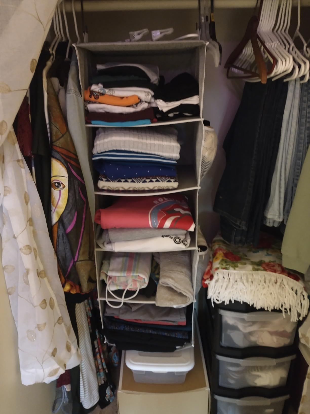 StorageWorks Hanging Closet Organizer for Small Closets, 5 Shelf customer photo 1