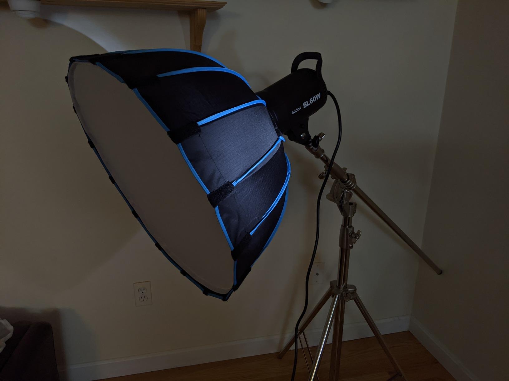 Godox SL60W Kit with Soft Box Softbox (Special Design for SL-60W) 5600K Studio Continuous LED Video Light Lamp 5600K Bowens Mount for Video Recording,Wedding,Outdoor Shooting customer photo 2