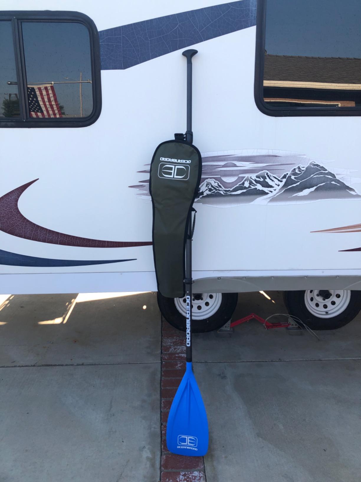 OCEANBROAD Carbon Fiber SUP Paddle, 3 Piece Adjustable Paddle Board Paddle customer photo 2