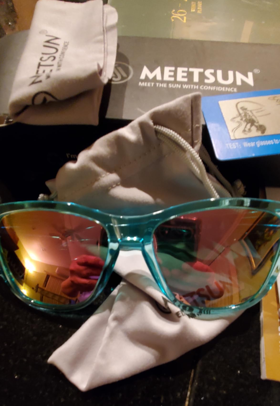MEETSUN Polarized Sunglasses for Women Men Classic Retro Trendy Designer Style customer photo 2