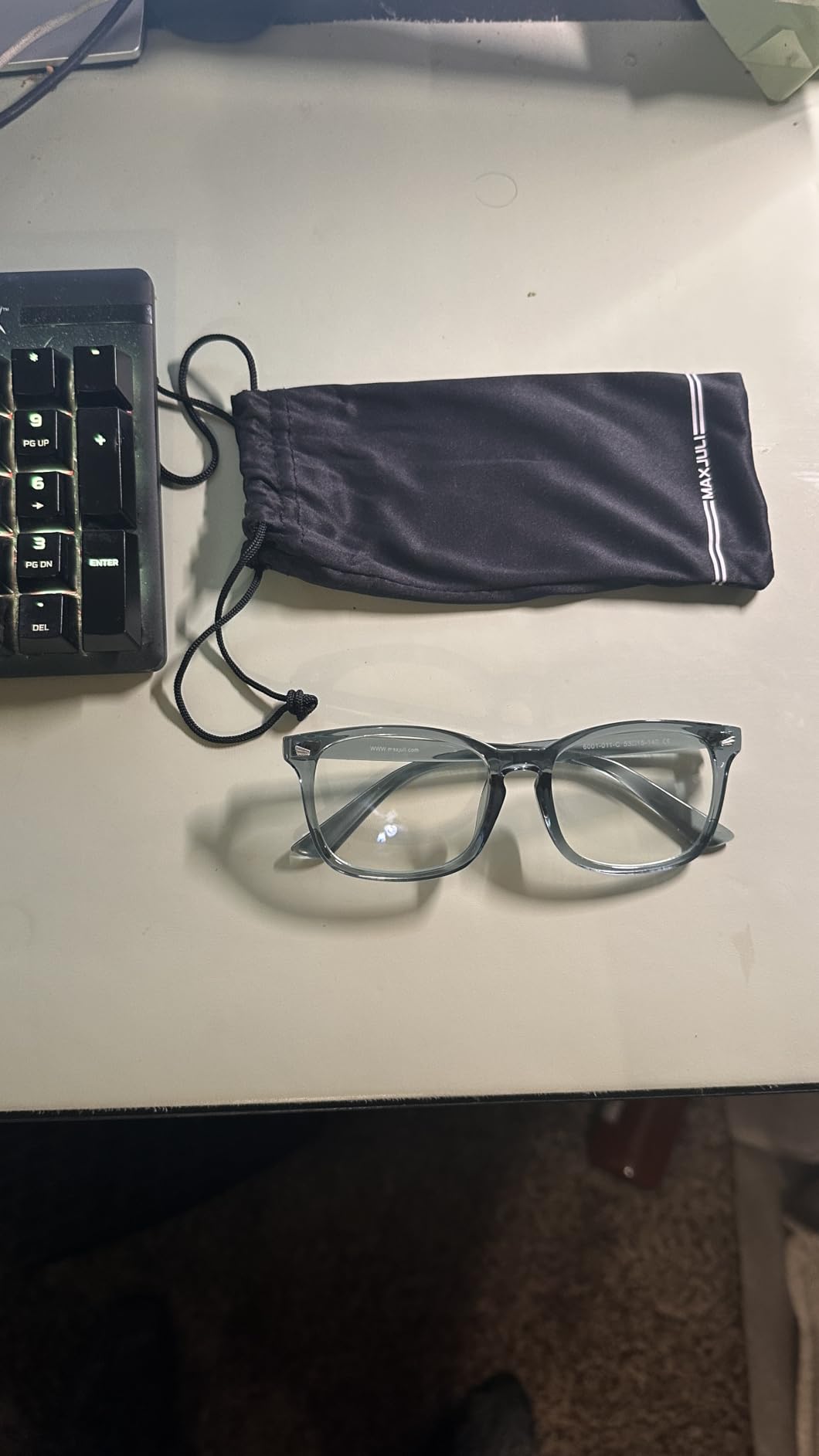 MAXJULI Blue Light Blocking Glasses,Computer Reading/Gaming/TV/Phones Glasses for Women Men(Transparent) customer photo 2