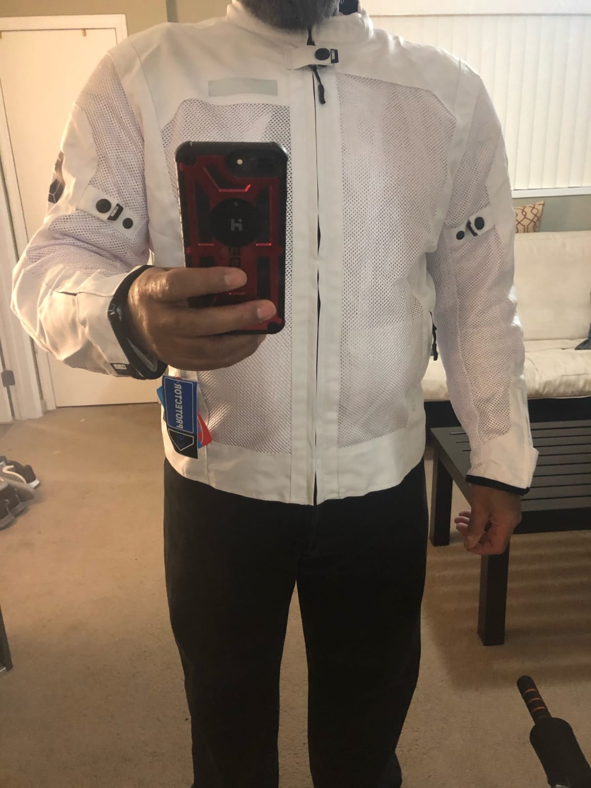 CUBER MOTORCYCLE BREATHABLE MESH JACKET MENS WITH CE ARMOR BIKERS RACING GEAR, SUMMER MOTORBIKE PROTECTIVE JACKET customer photo 2