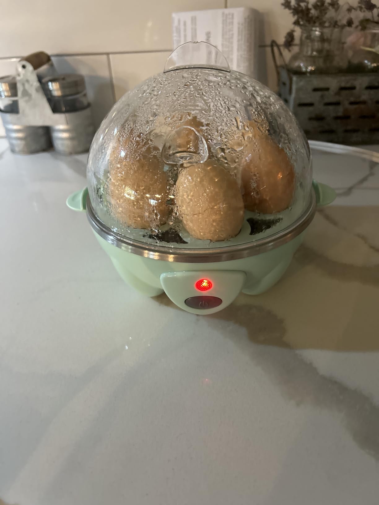 Hamilton Beach 3-in-1 Electric Egg Cooker for Hard Boiled Eggs, Poacher Eggs, Omelet Maker & Vegetable Steamer, Holds 7, Black (25507) customer photo 1