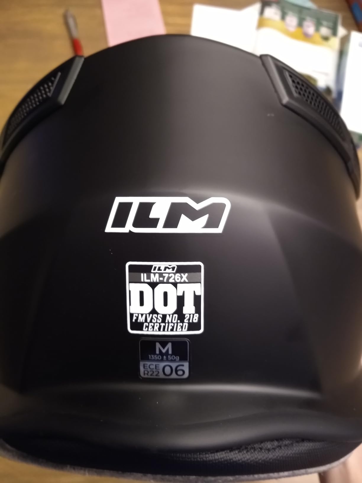 ILM Open Face Motorcycle 3/4 Half Helmet for Dirt Bike Moped ATV UTV Motocross Electric Cruiser Scooter DOT Model 726X(Matte Black,L) customer photo 2