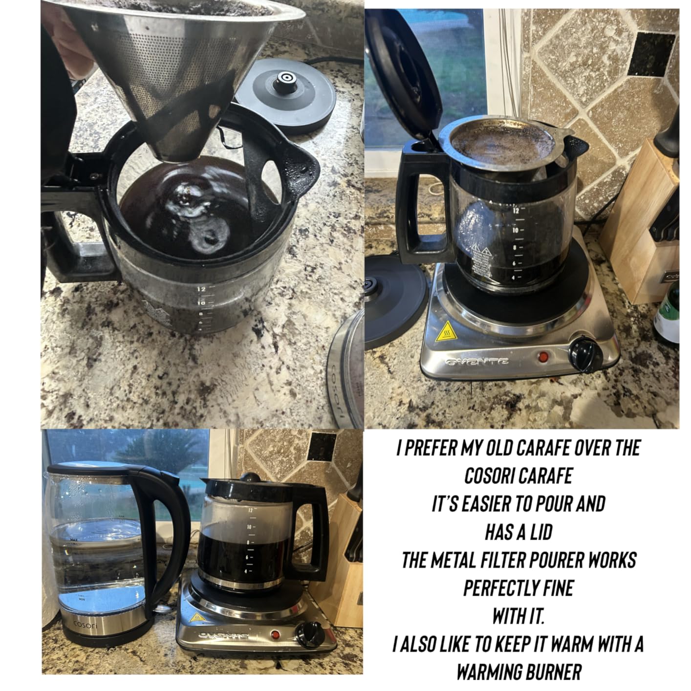Cosori Pour Over Coffee Maker, Double Layer Stainless Steel Filter, 8cup customer photo 2