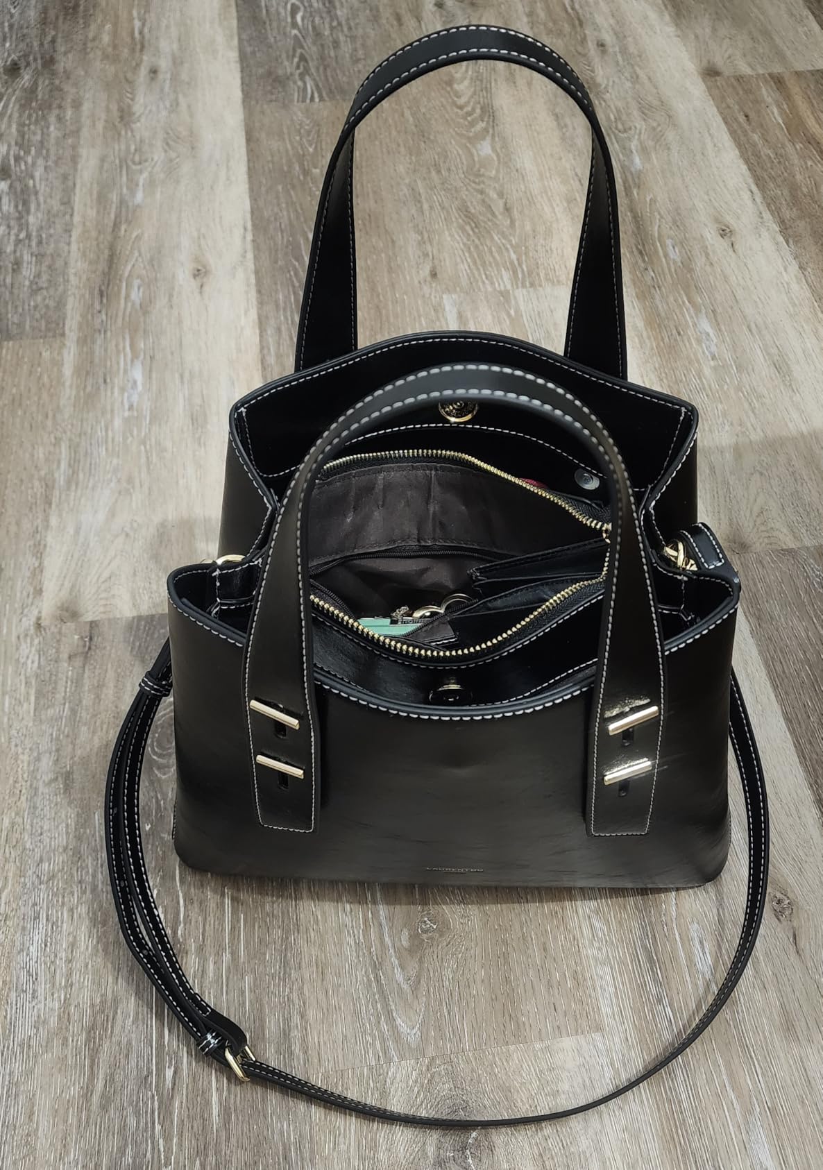 LAORENTOU Women Crossbody Handbags Genuine Leather Satchel Handbags for Women Top-handle Shoulder Tote Purses customer photo 2