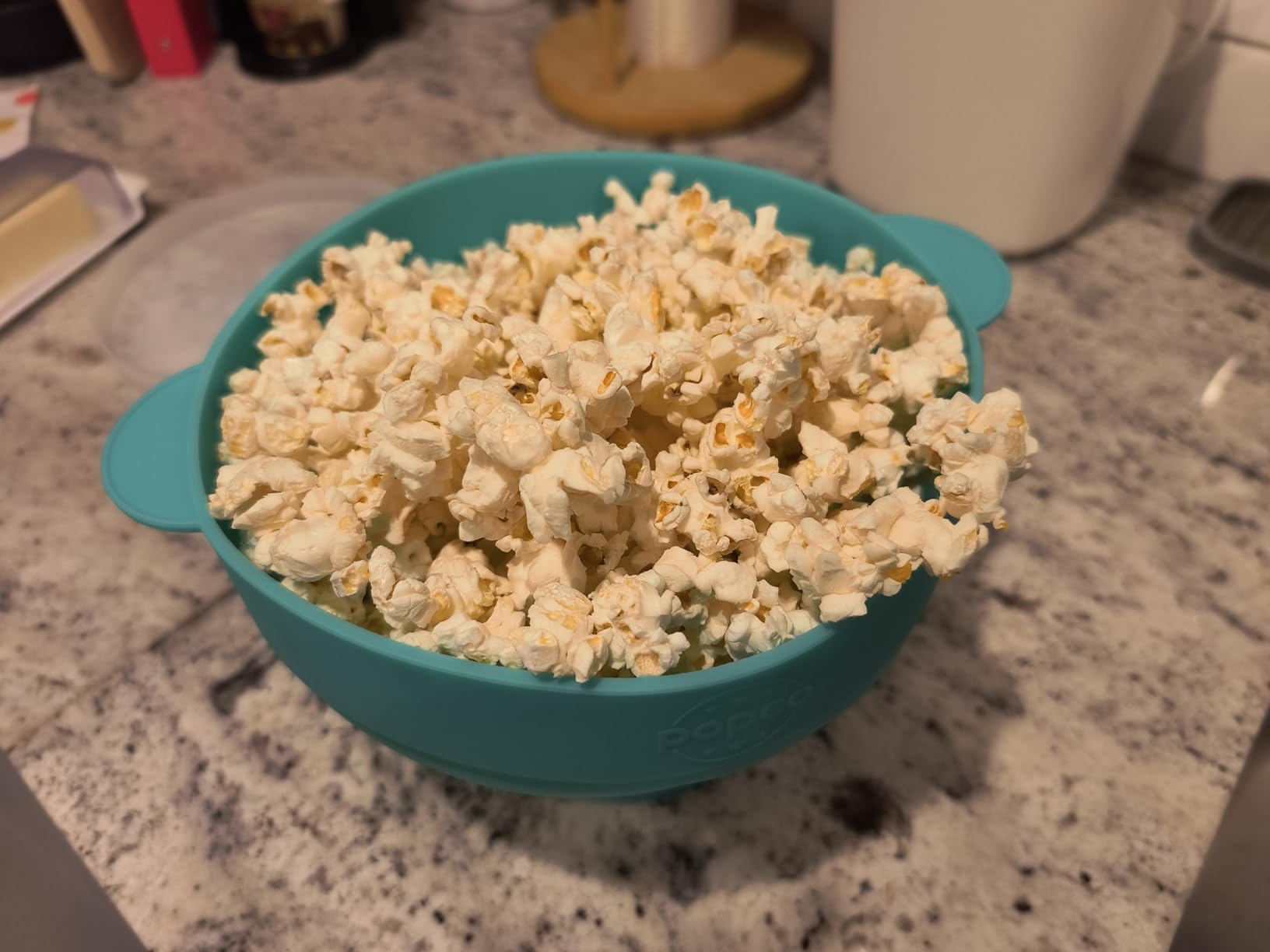 POPCO Silicone Microwave Popcorn Popper with Handles, Silicone Popcorn Maker, Collapsible Bowl and Dishwasher Safe - 15 Colors Available (Gray) customer photo 2